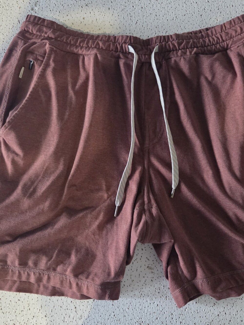 Vuori Men's Burgundy Athletic Drawstring Shorts